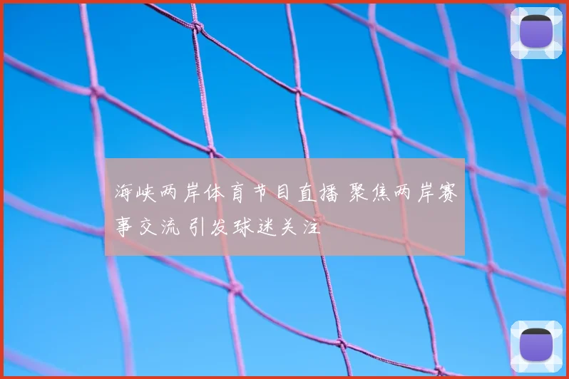 海峡两岸体育节目直播 聚焦两岸赛事交流 引发球迷关注